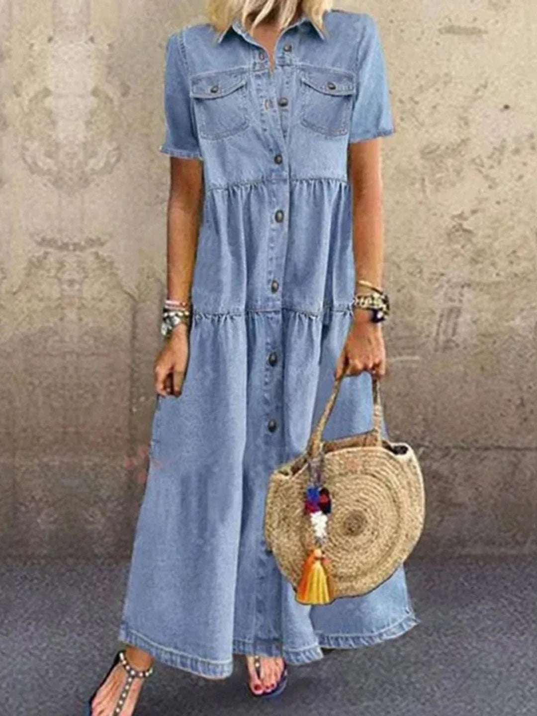 Mary™ | Classic Denim Dress