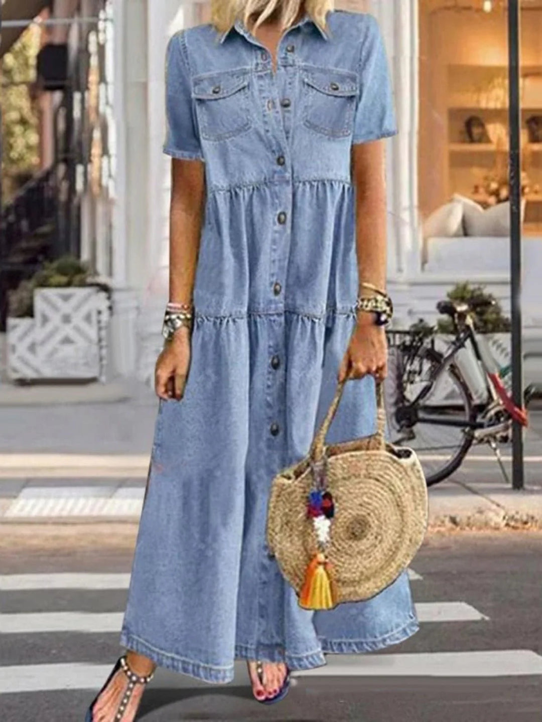 Mary™ | Classic Denim Dress